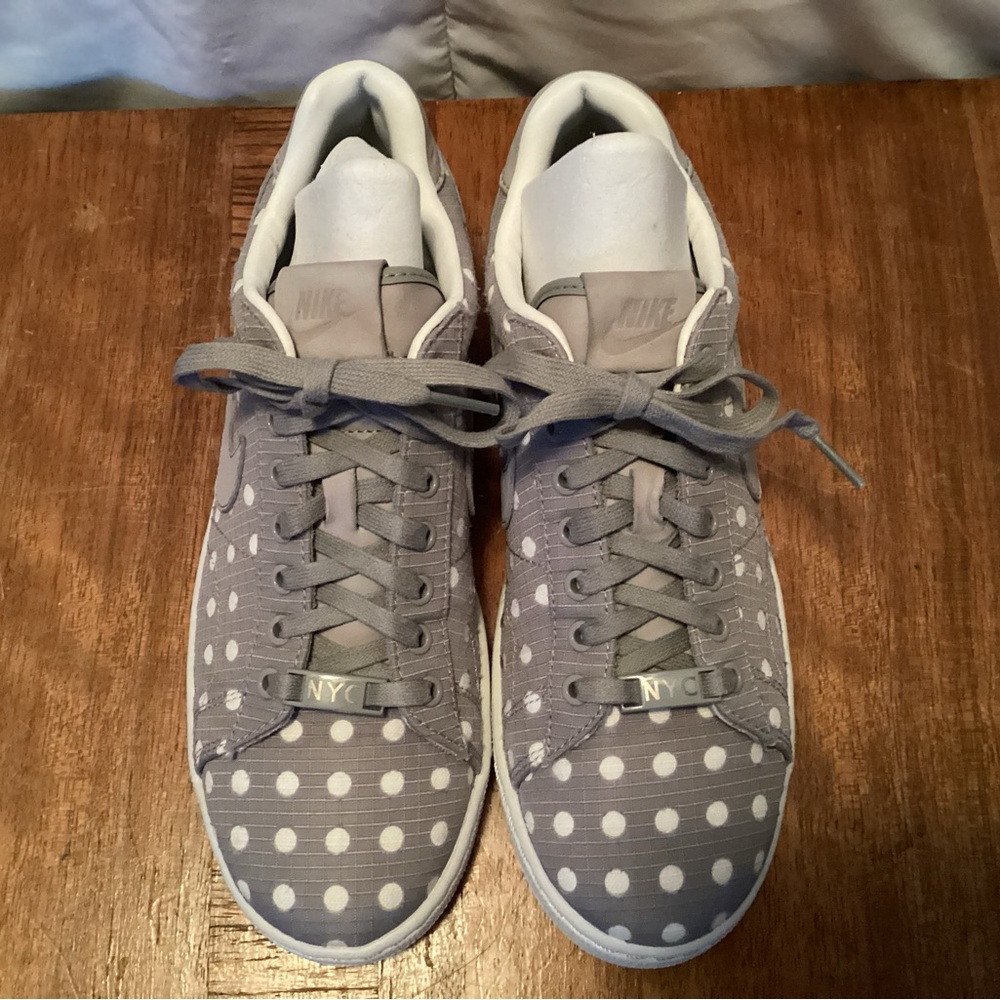 Nike polka dot shoes.